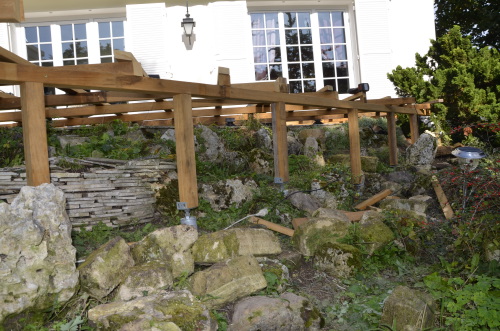 Terrasse en Bois en hauteur sur pilotis