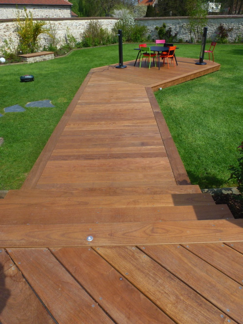 Terrasse en ipé grande largeur
