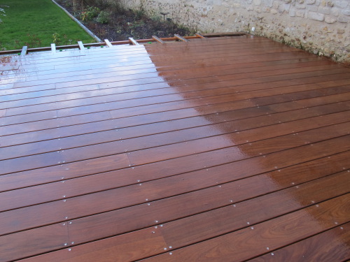 Terrasse en ipé pose vissée