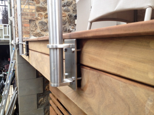 Garde corps inox, sur terrasse en assamela