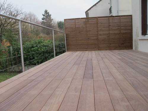 Garde-corps inox terrasse sur poteaux