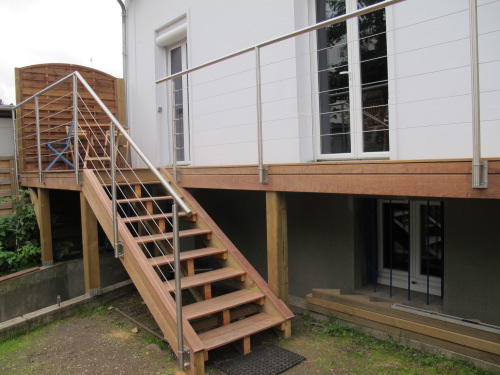 Escalier en bois sans contremarche