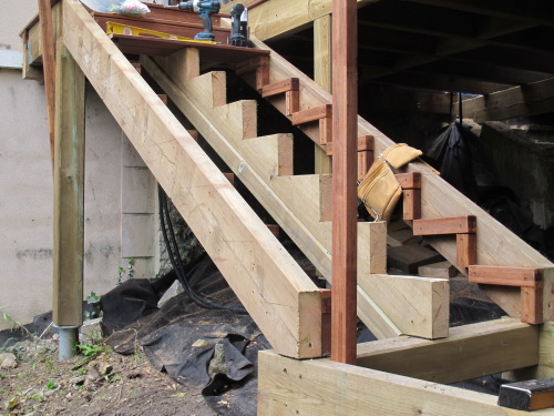 Escalier terrasse bois