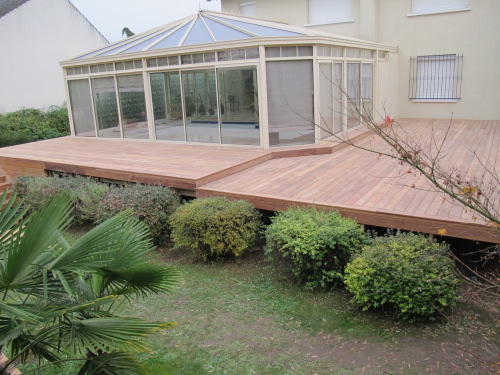 Garde-corps inox terrasse sur poteaux