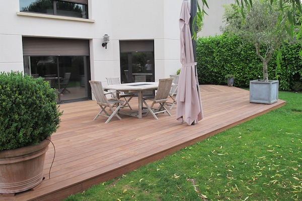 Terrasse en Bois cumaru jardin