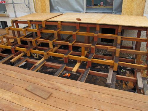 Terrasse en Bois Structure de l'escalier en bois