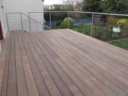 Garde-corps inox terrasse sur pilotis