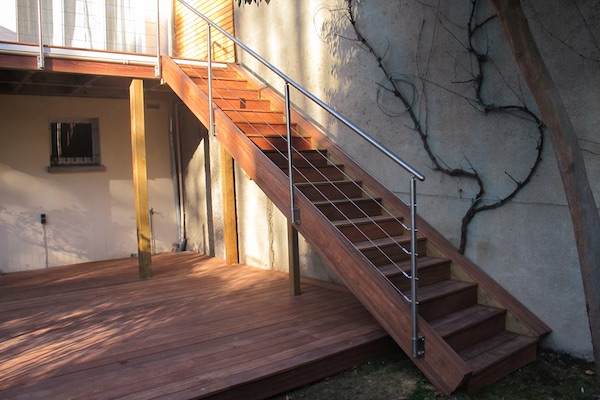 escalier et terrasse en cumaru