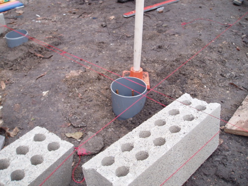 Terrasse en bois sur plots béton