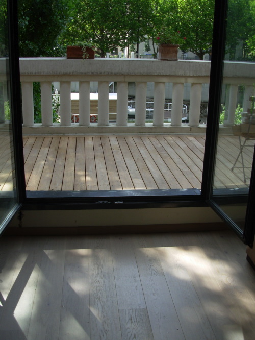 Faire une terrasse en continuité de mon parquet