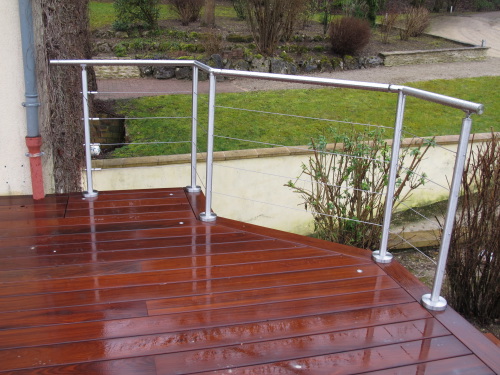 Garde-corps inox terrasse sur pilotis