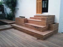 Construire ma terrasse avec marches et escalier sur dalle béton