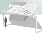 Pergola aluminium murale