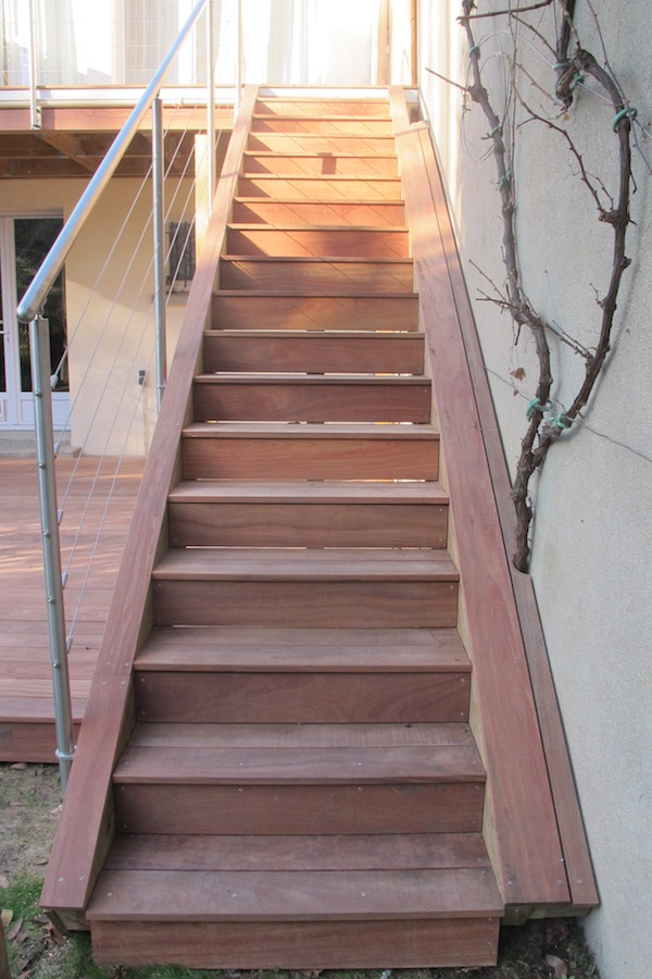 escalier bois cumaru