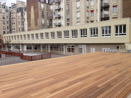 Terrasse bois avant grisaillement