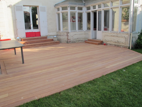 Terrasse en bois en Cumaru