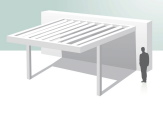 Pergola aluminium murale