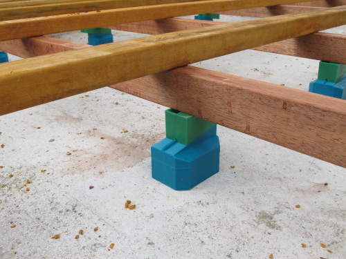Utiliser des cales pour construire la structure de ma terrasse bois
