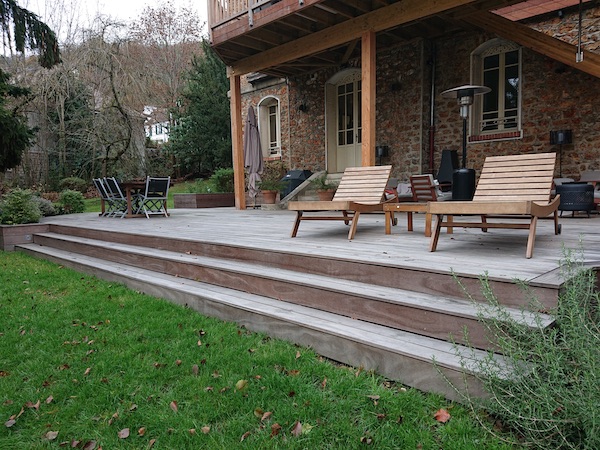 Terrasse en Cumaru grande surface