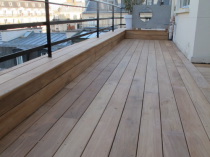 terrasse en teck sur balcon