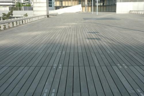 Immense terrasse en ip pour l'esplanade de la bibliothque Franois Mitterand 