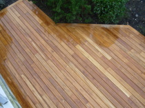 Terrasse en teck en remplacement d'une terrasse en pin