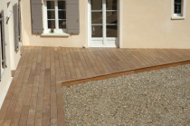 Terrasse de 50 m2 sur une dalle de bton