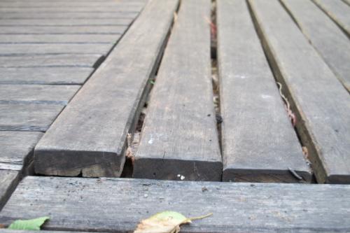 Terrasse atypique en Padouk