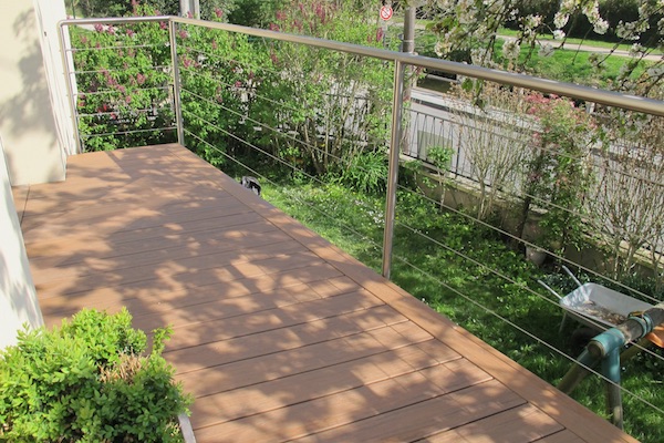 terrasse sur pilotis en bois composite Timbertech